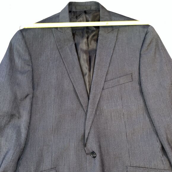 Men's Kenneth Cole Reaction Blue Blazer Sport Coat Suit Jacket 44L - Picture 4 of 10